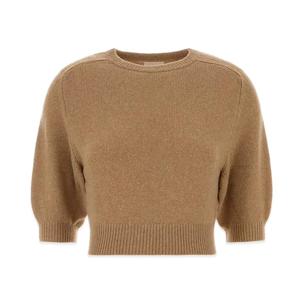 KHAITE Women's Wool Blend Lorelai Sweater "Camel"