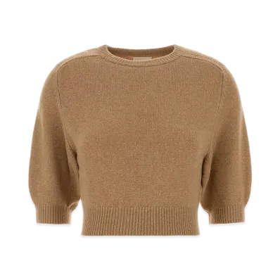 KHAITE Women's Wool Blend Lorelai Sweater "Camel"