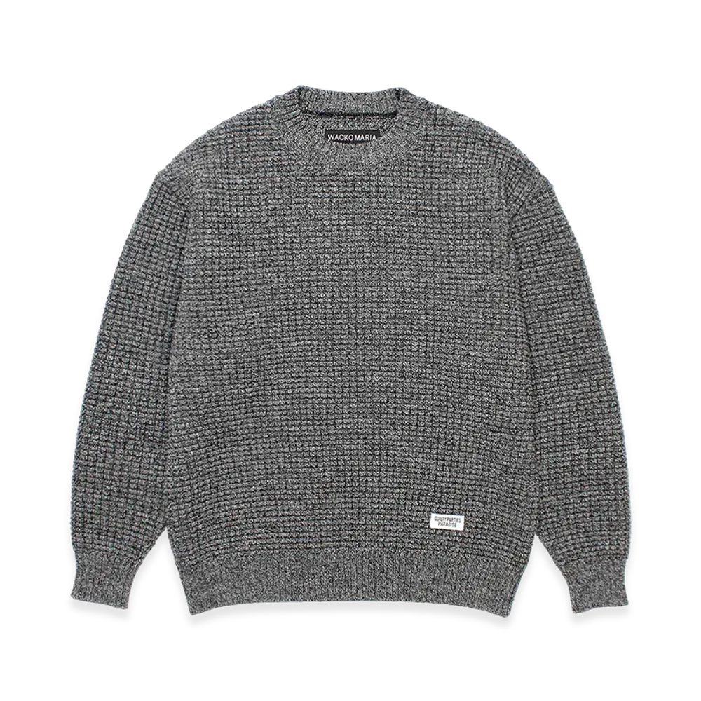 WACKO MARIA Waffle Knit Sweater "Gray"