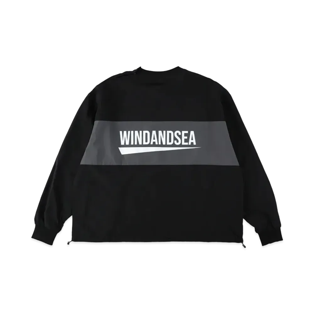 WIND AND SEA Recycled Fishing Net Nylon Crew Neck Pullover Shirt "Black"