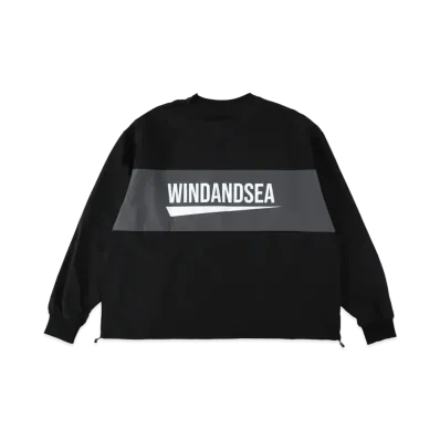 WIND AND SEA Recycled Fishing Net Nylon Crew Neck Pullover Shirt "Black"