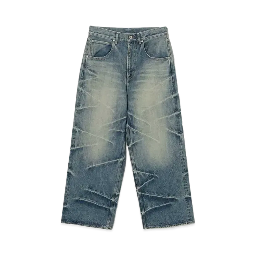 BEAMS FUTURE ARCHIVE Thunder Baggy Fit Dinim "Used Blue"