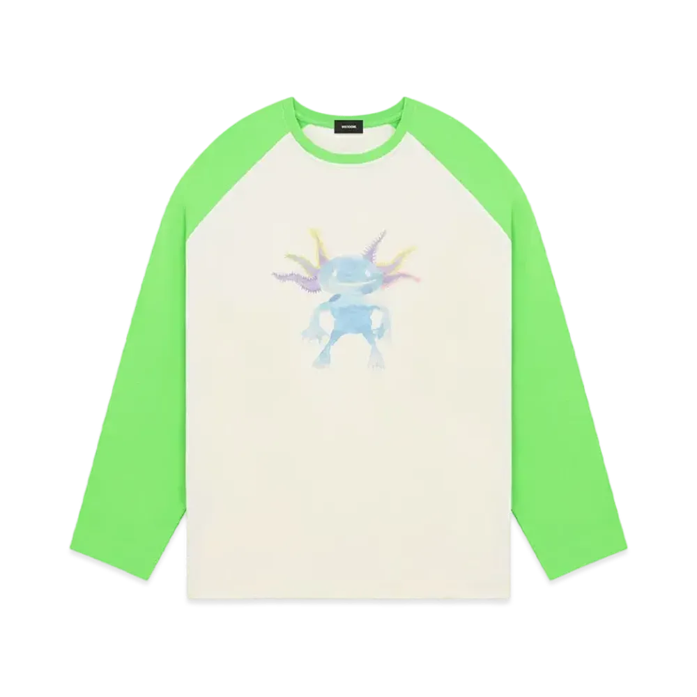 WE11DONE Monster Long Sleeve Raglan T-shirt "Green"