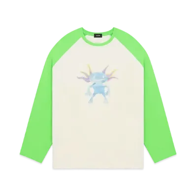WE11DONE Monster Long Sleeve Raglan T-shirt "Green"