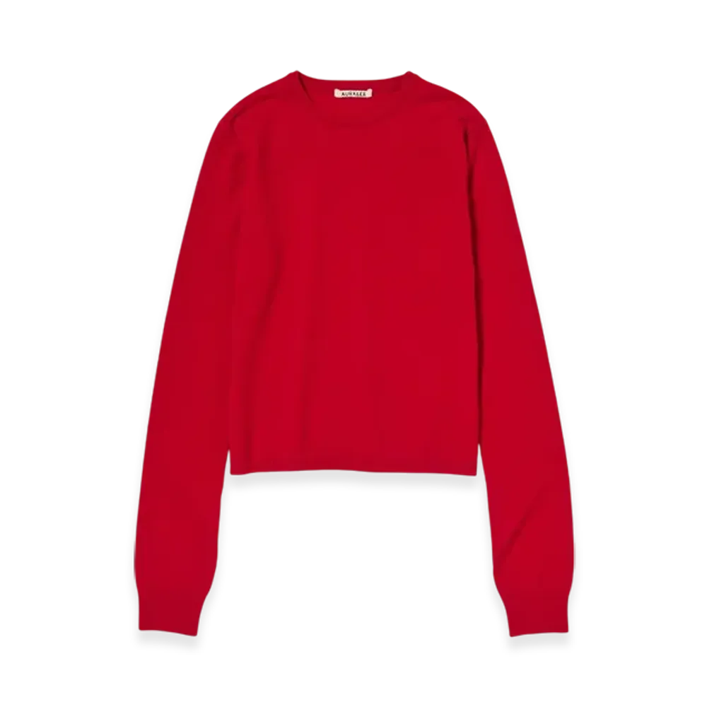 AURALEE High Twist Wool Knit P/O "Red"