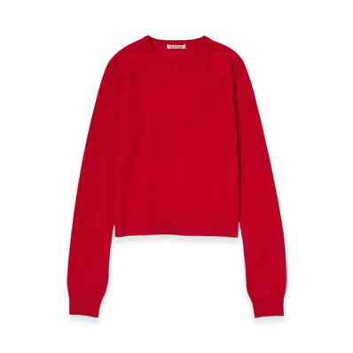 AURALEE High Twist Wool Knit P/O "Red"