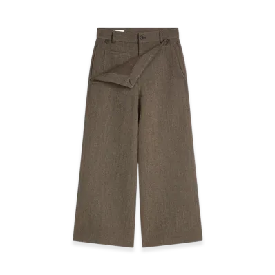 DRIES VAN NOTEN Wool Sailor Pants "Brown"