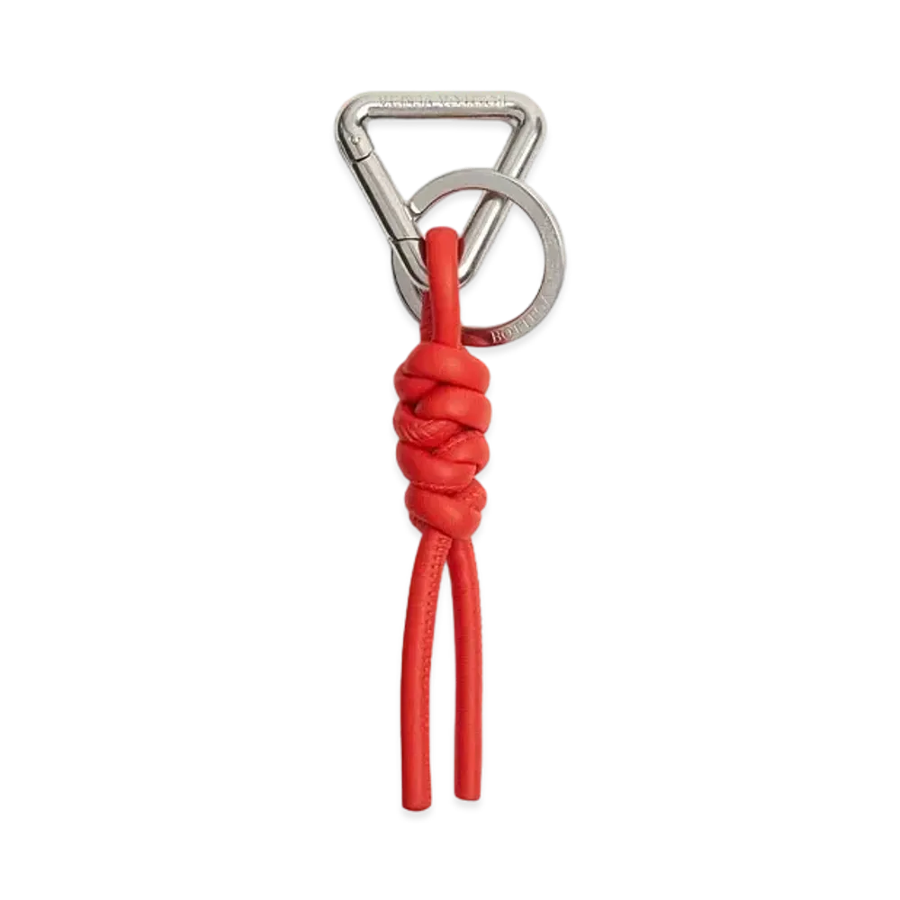 Bottega Veneta Triangle Key Ring "Tomato"
