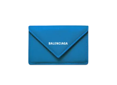 BALENCIAGA Papier Mini Wallet In Smooth Calfskin "Dark Blue"