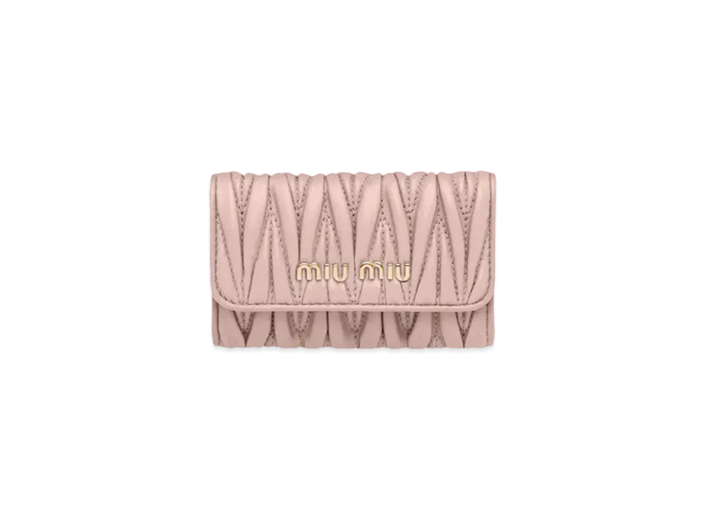 MIU MIU Materasse Leather Key Case "Opal"