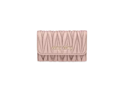 MIU MIU Materasse Leather Key Case "Opal"