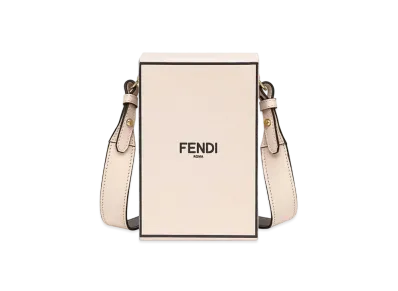 FENDI Vertical Box Leather Bag "Pink Beige"