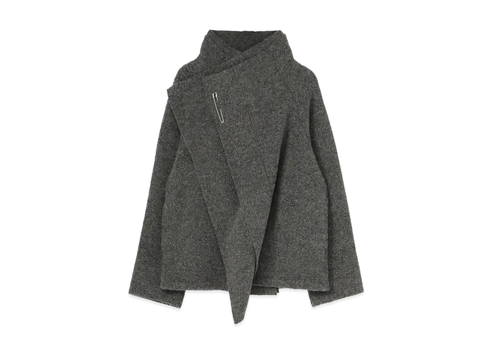 Yohji Yamamoto Y's WOOL POLYESTER PILE ASSYME CARDIGAN "Gray"