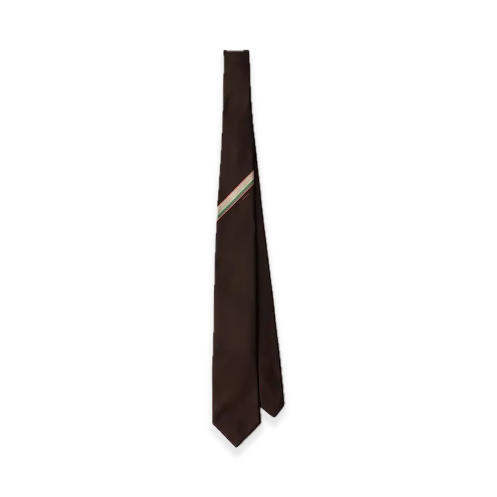 PRADA Silk Tie "Dark Brown"