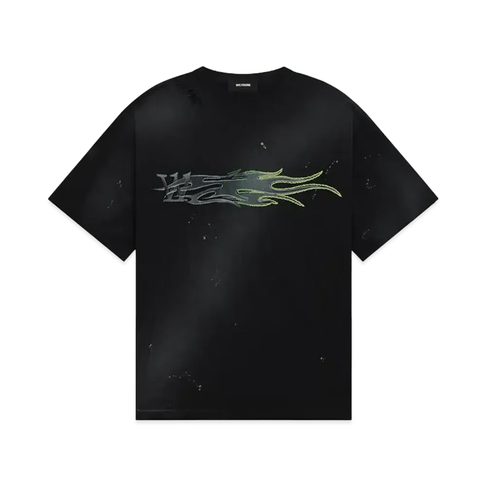 WE11DONE Metallic Printed T-shirt "Black"