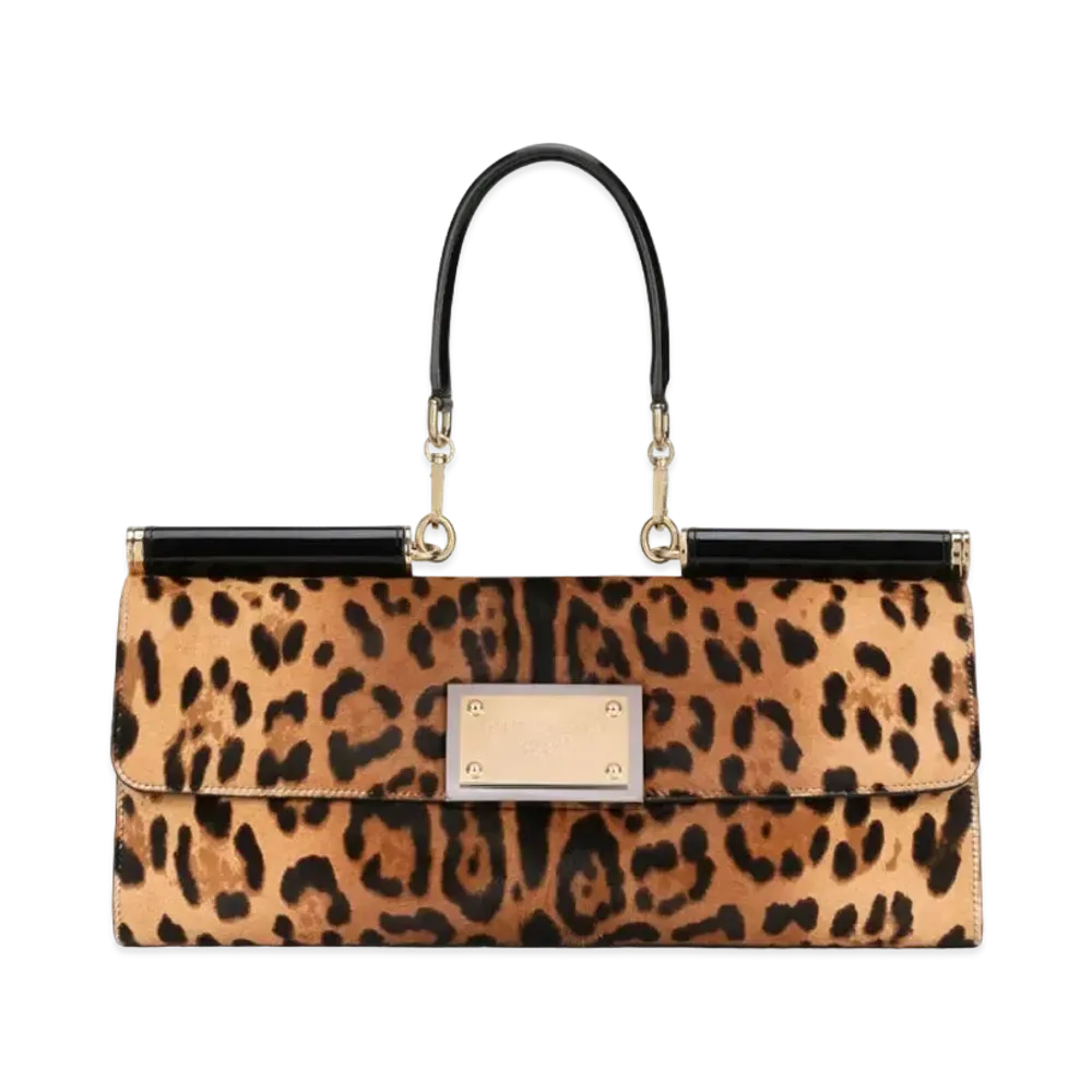 Dolce&Gabbana 90Es Sicily Bag Ponnyskin Leopard Print "Multicolor"