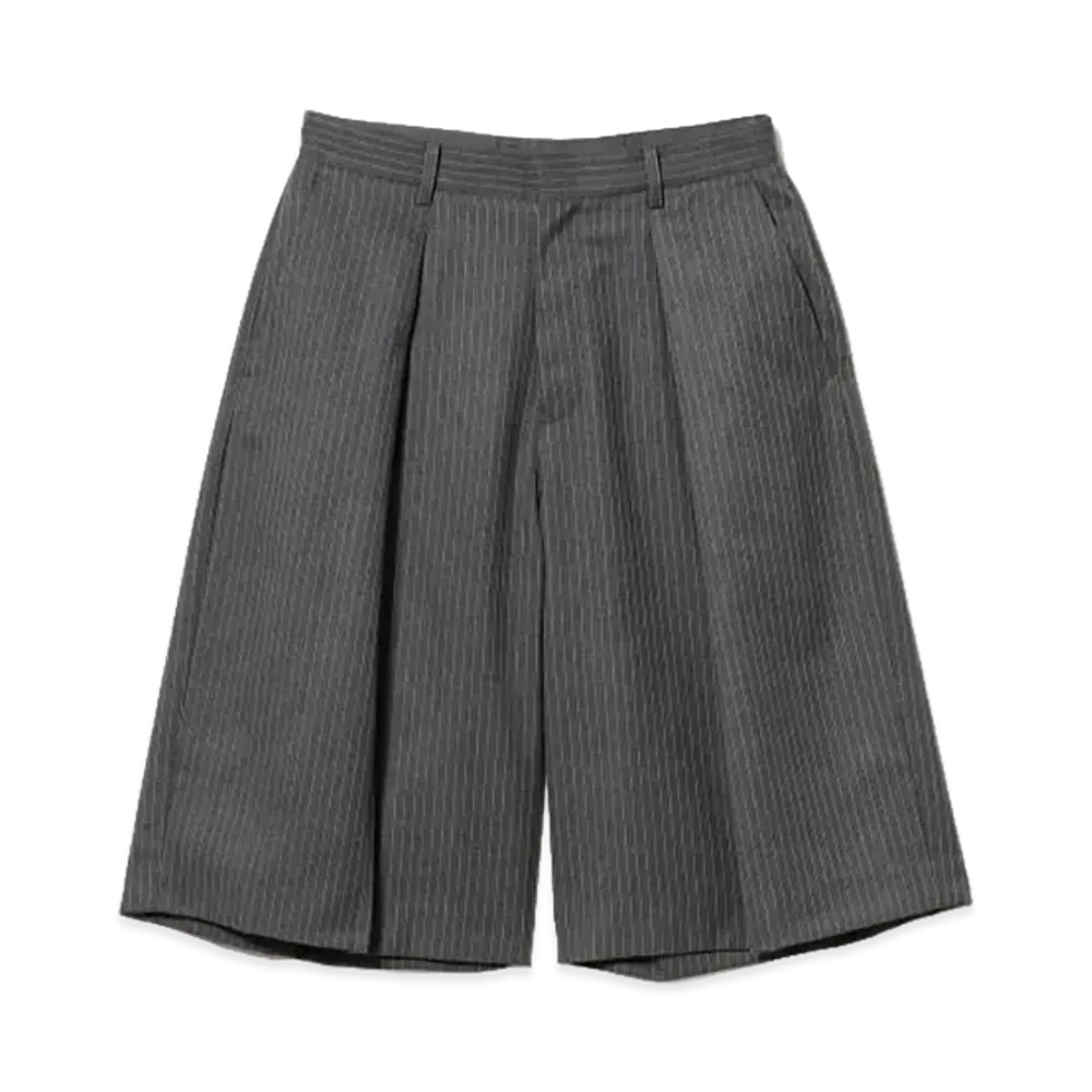 BEAMS FUTURE ARCHIVE One Tuck Wide Shorts "Charcoal"