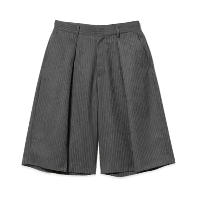 BEAMS FUTURE ARCHIVE One Tuck Wide Shorts "Charcoal"