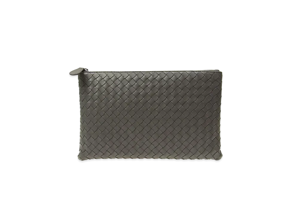 Bottega Veneta Lambskin Clutch Bag "Grey"