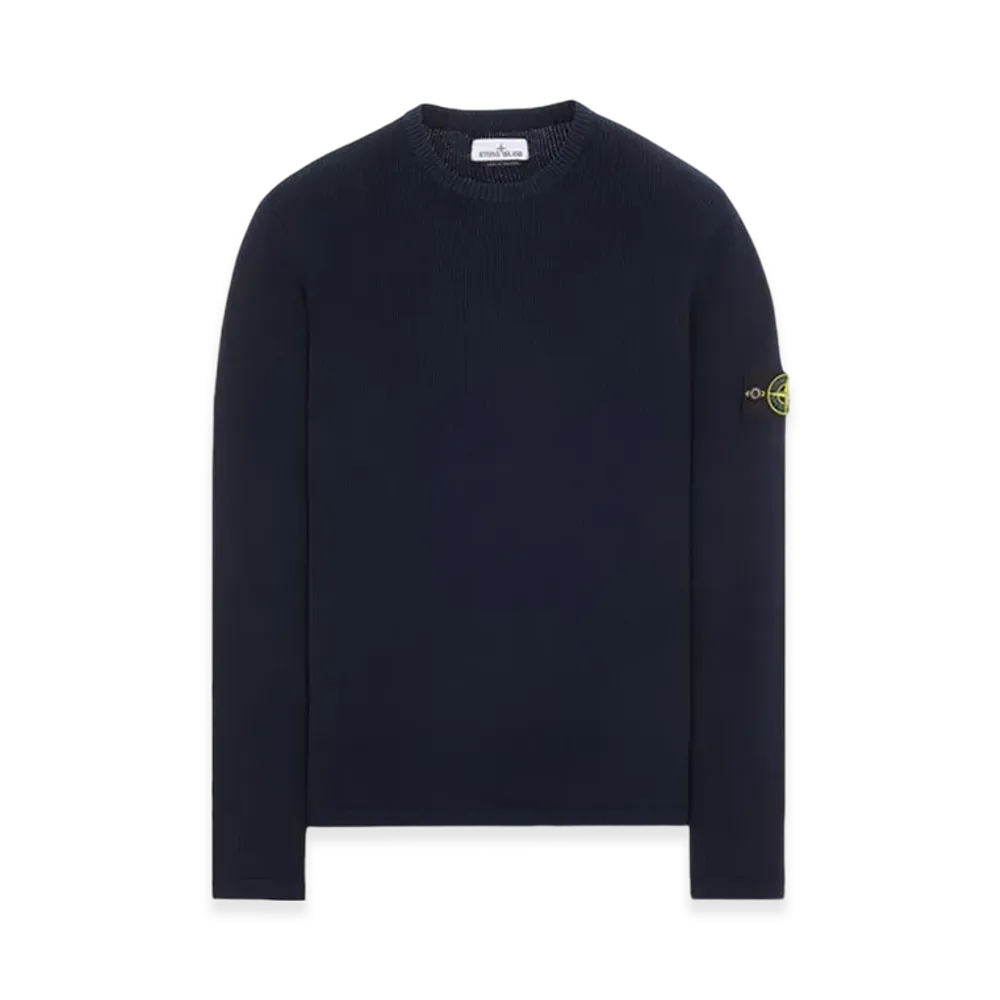 Stone Island 514D8 Soft Organic Cotton Crewneck Knit - 24SS "Blue"