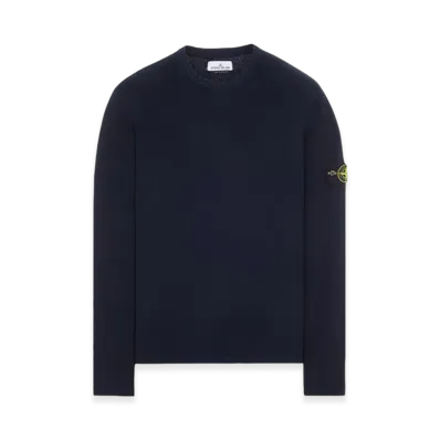 Stone Island 514D8 Soft Organic Cotton Crewneck Knit - 24SS "Blue"