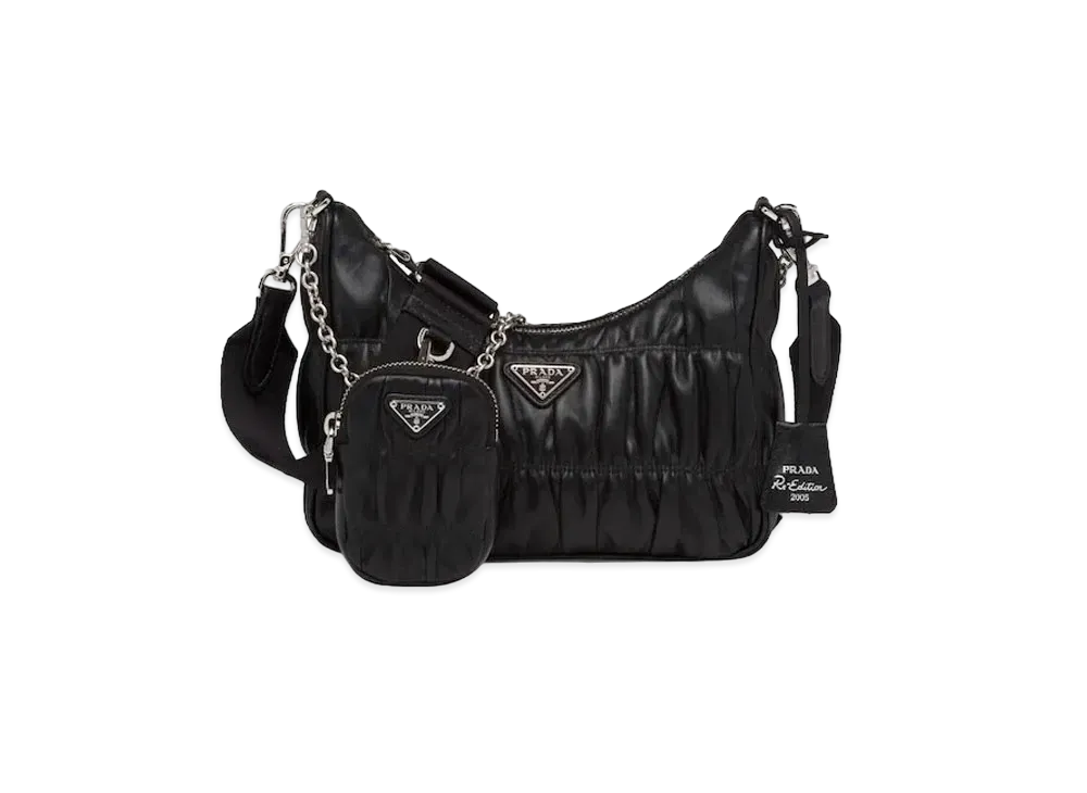 PRADA Re-Edition 2005 Nappa Gaufre Bag "Black"
