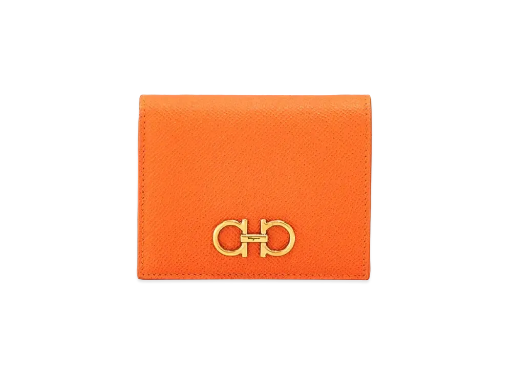 Salvatore Ferragamo Gancini Compact Wallet "Orange"
