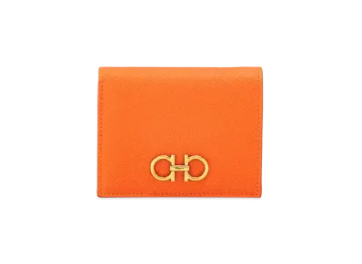 Salvatore Ferragamo Gancini Compact Wallet "Orange"
