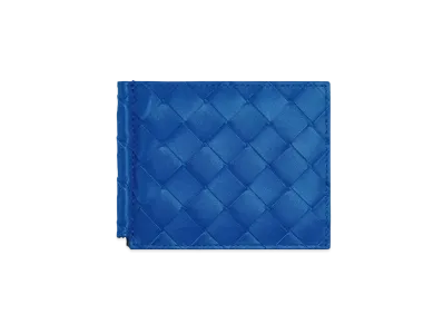 Bottega Veneta Money Clip Wallet "Cobalt"