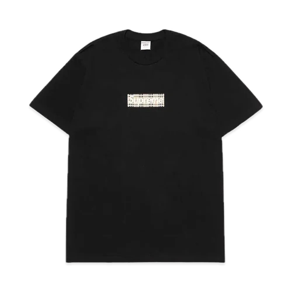 Supreme x Burberry Box Logo Tee "Black"