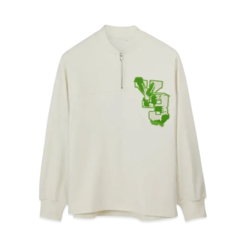 Y-3 Graphic Logo French Terry Crew Sweater "Off White"