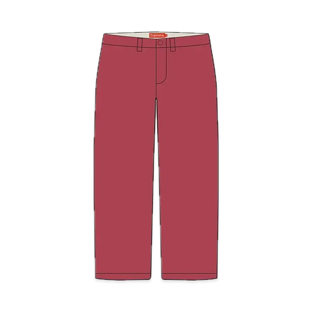 Supreme Pin Up Chino Pant "Cardinal"