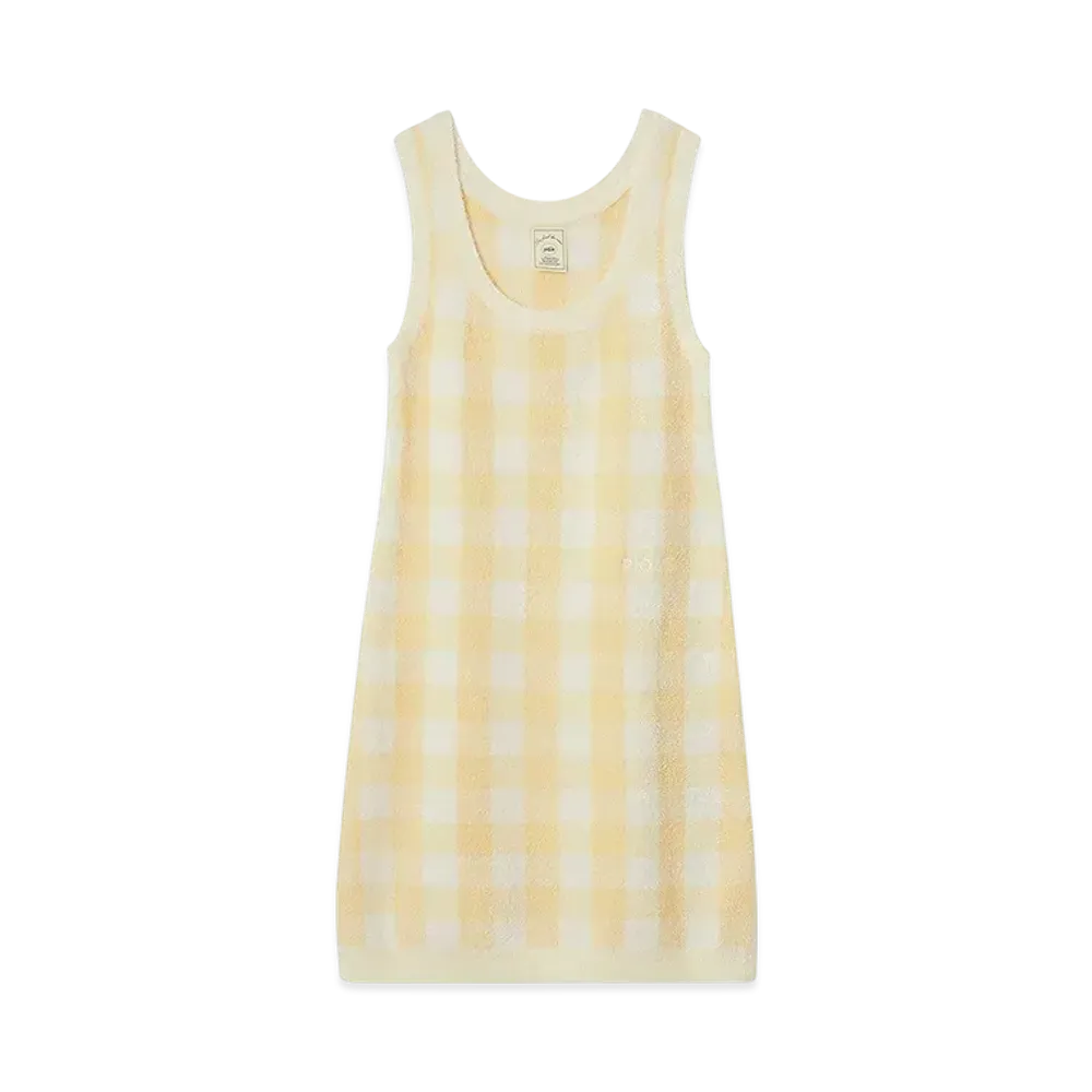 GELATO PIQUE Check Jacquard Dress "Yellow"