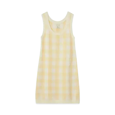 GELATO PIQUE Check Jacquard Dress "Yellow"