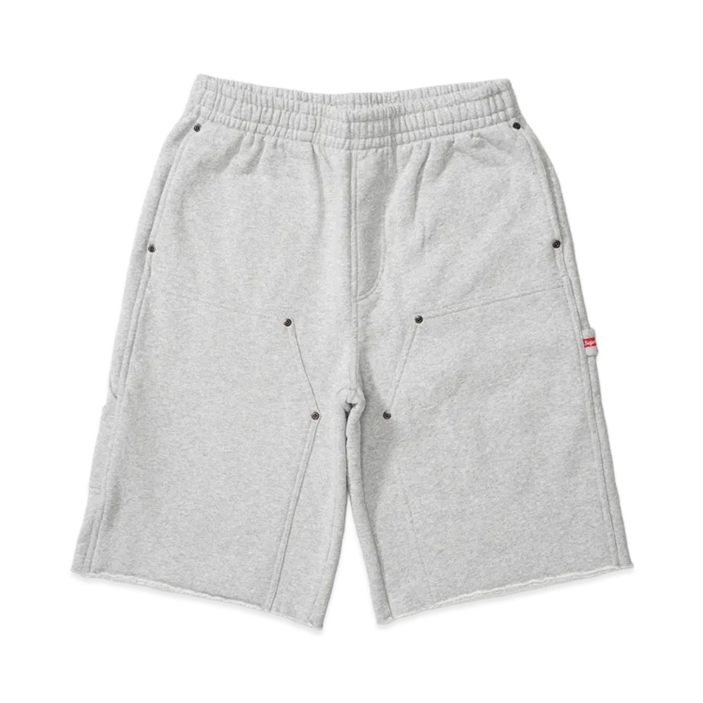Supreme Double Knee Painter Sweatshort "Heather Grey"