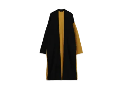 Yohji Yamamoto Y's WOOL MOHAIR PLAIN STITCH COLOR COMBI LONG CARDIGAN "Yellow"