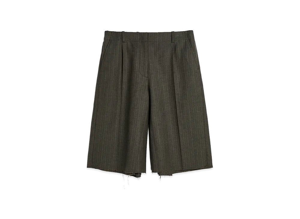 OUR LEGACY Women's Jumbo Shorts "Phase Stripe Motion Woolcot"