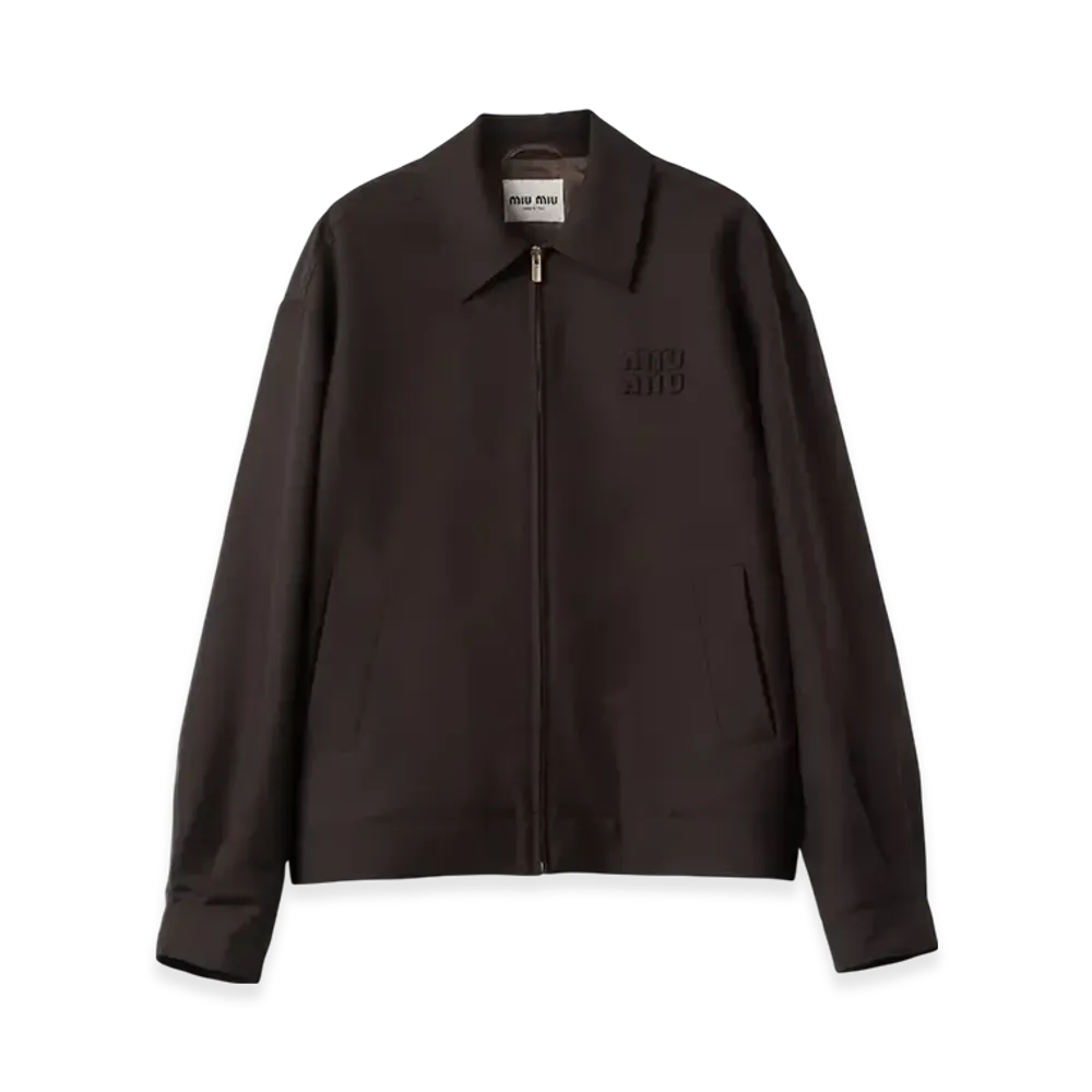MIU MIU Mohair Blouson Jacket "Ebony"