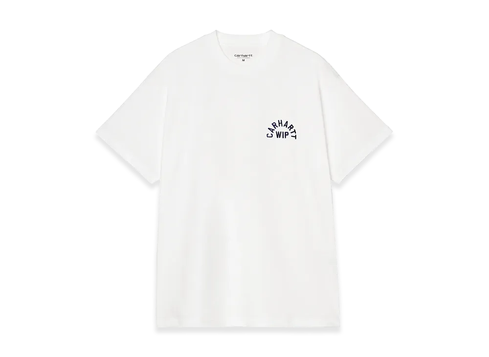 Carhartt WIP S/S Arch Script T-Shirt "White/Dark Navy"
