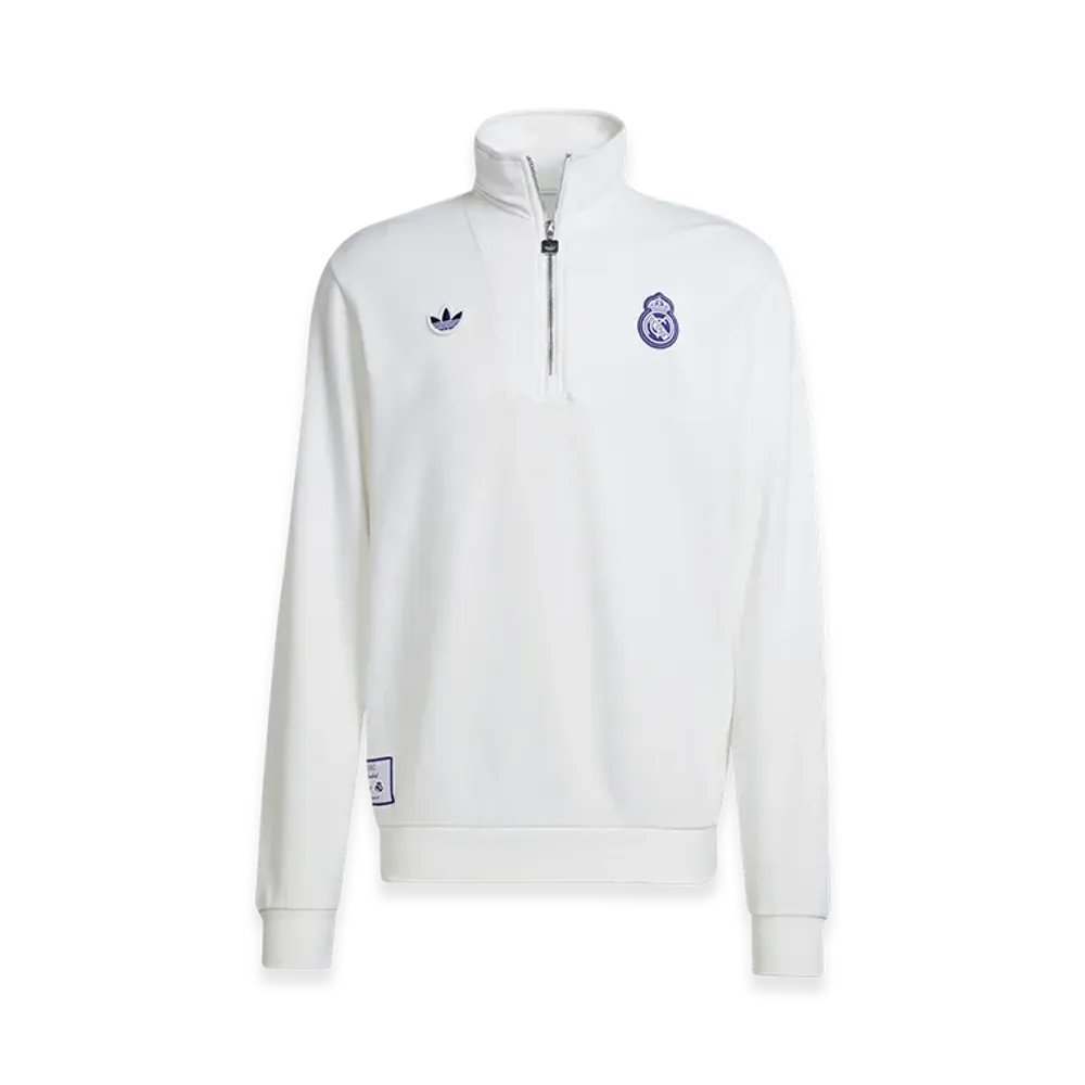 adidas Real Madrid Terrace Icon Half-Zip Top "White"