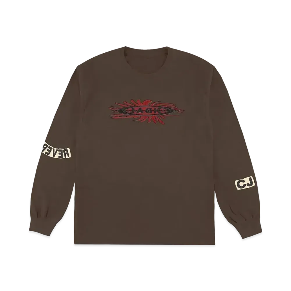 Travis Scott Cactus Jack REVERSE JACK LONG SLEEVE TEE "Dark Brown"