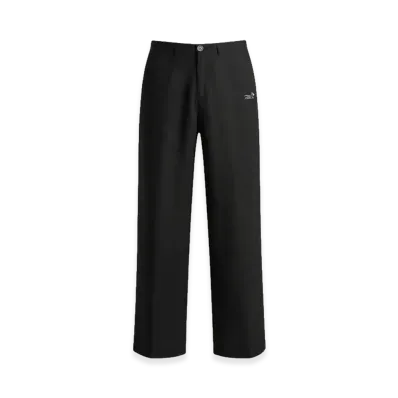 FEELS. Linen Straight Slacks "Black"