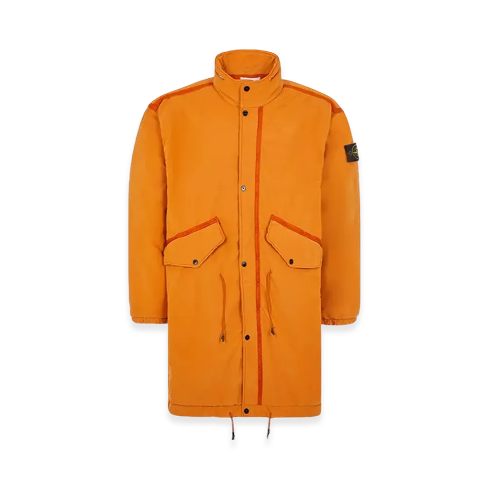 Stone Island 70631 David Light-TC with Micro Fleece Fishtail Trench Coat - 23FW "Rust"