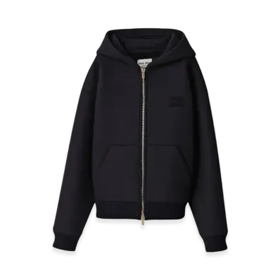 MIU MIU Women's Cloth Hoodie Jacket "Navy"