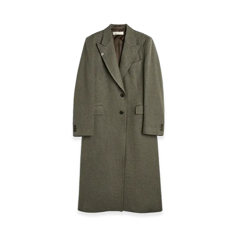 OUR LEGACY Women's Manta Coat "Night Pine Fishbone Bound Wool"