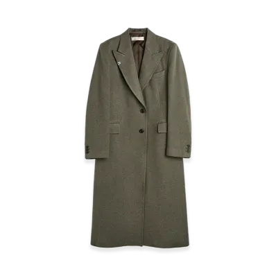 OUR LEGACY Women's Manta Coat "Night Pine Fishbone Bound Wool"