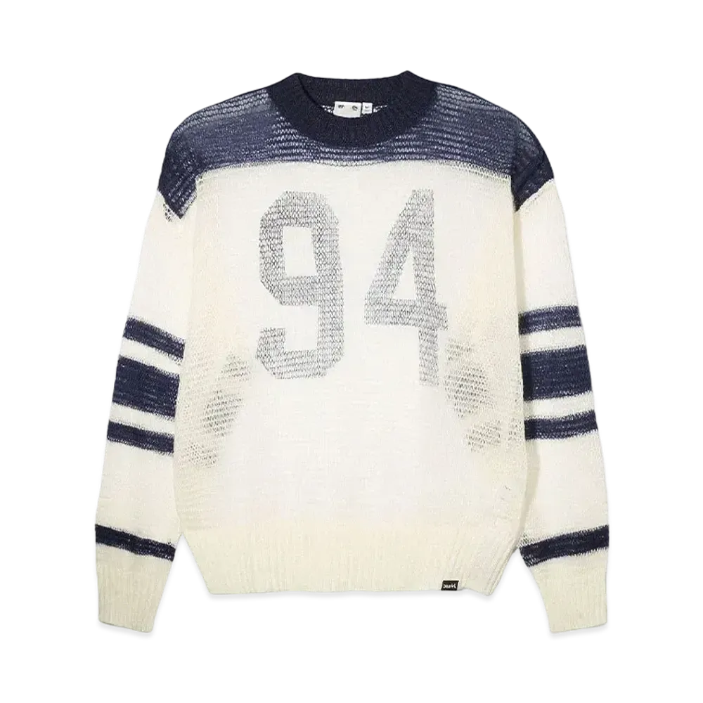 X-Girl Numbering Knit Top "White"