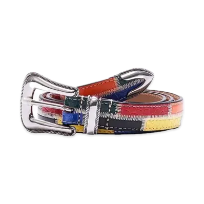 Supreme Patchwork Ranger Belt "Red/Yellow"