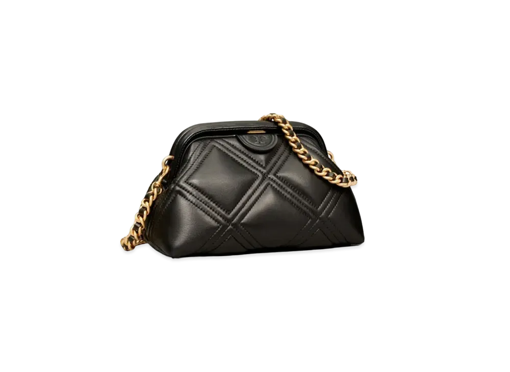 Tory Burch Fleming Soft Small Frame Crossbody "Black"