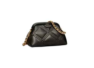 Tory Burch Fleming Soft Small Frame Crossbody "Black"